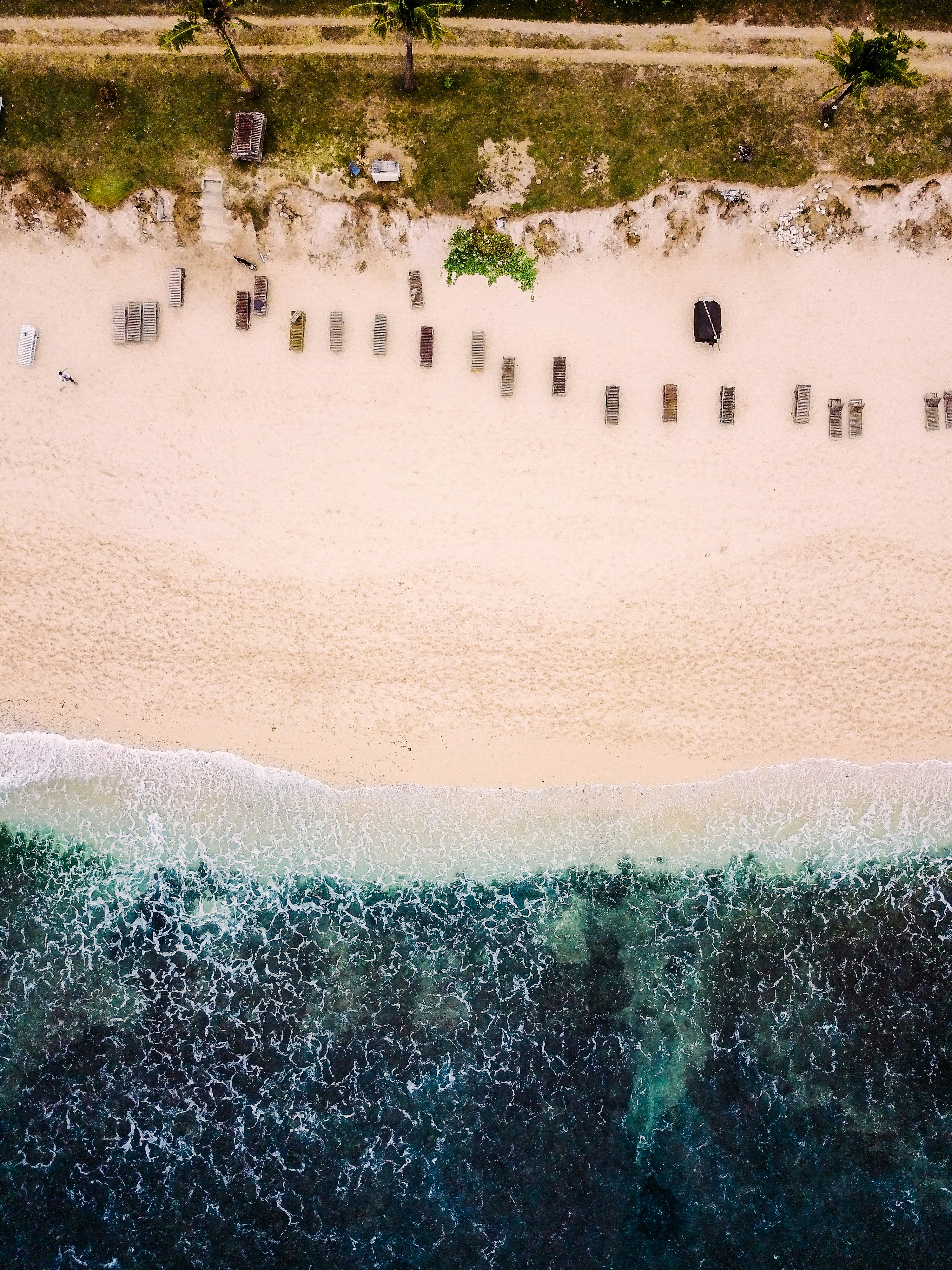 aerial view photography of seashore